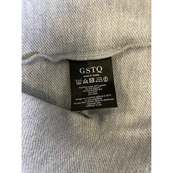 New GSTQ Hoodie Sweatshirt Women's Size XL Gray Underarm Cutouts - Picture 5 of 7